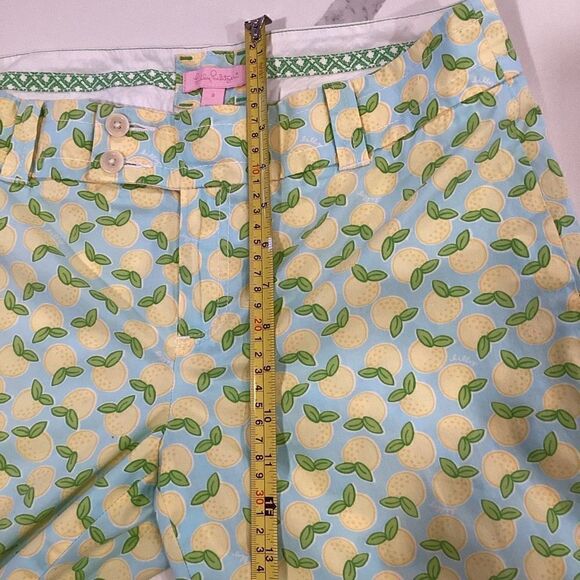 Lilly Pulitzer Sz 8 Lemons Capri Cotton Pockets Lightweight Beach Fun - Picture 7 of 11